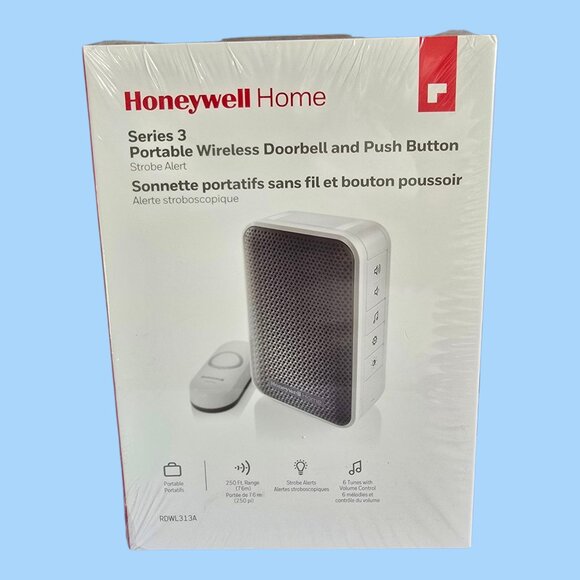 NEW Sealed! Honeywell Home - Series 3: Wireless Portable Doorbell & Push Button - Picture 1 of 6